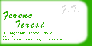 ferenc tercsi business card